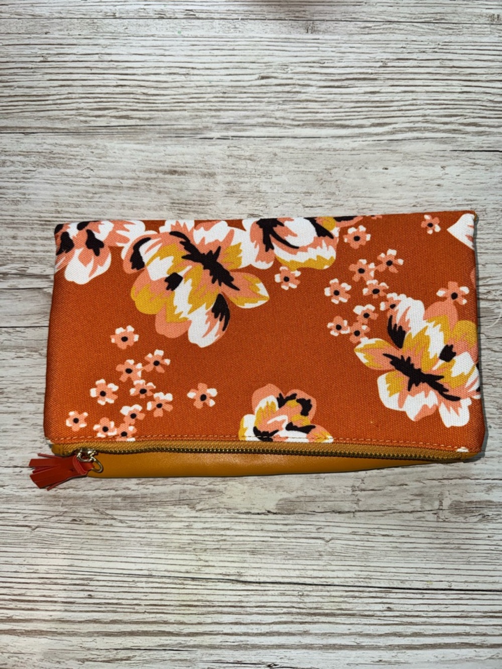 Rachel Pally Yellow Floral Lined Clutch Bag